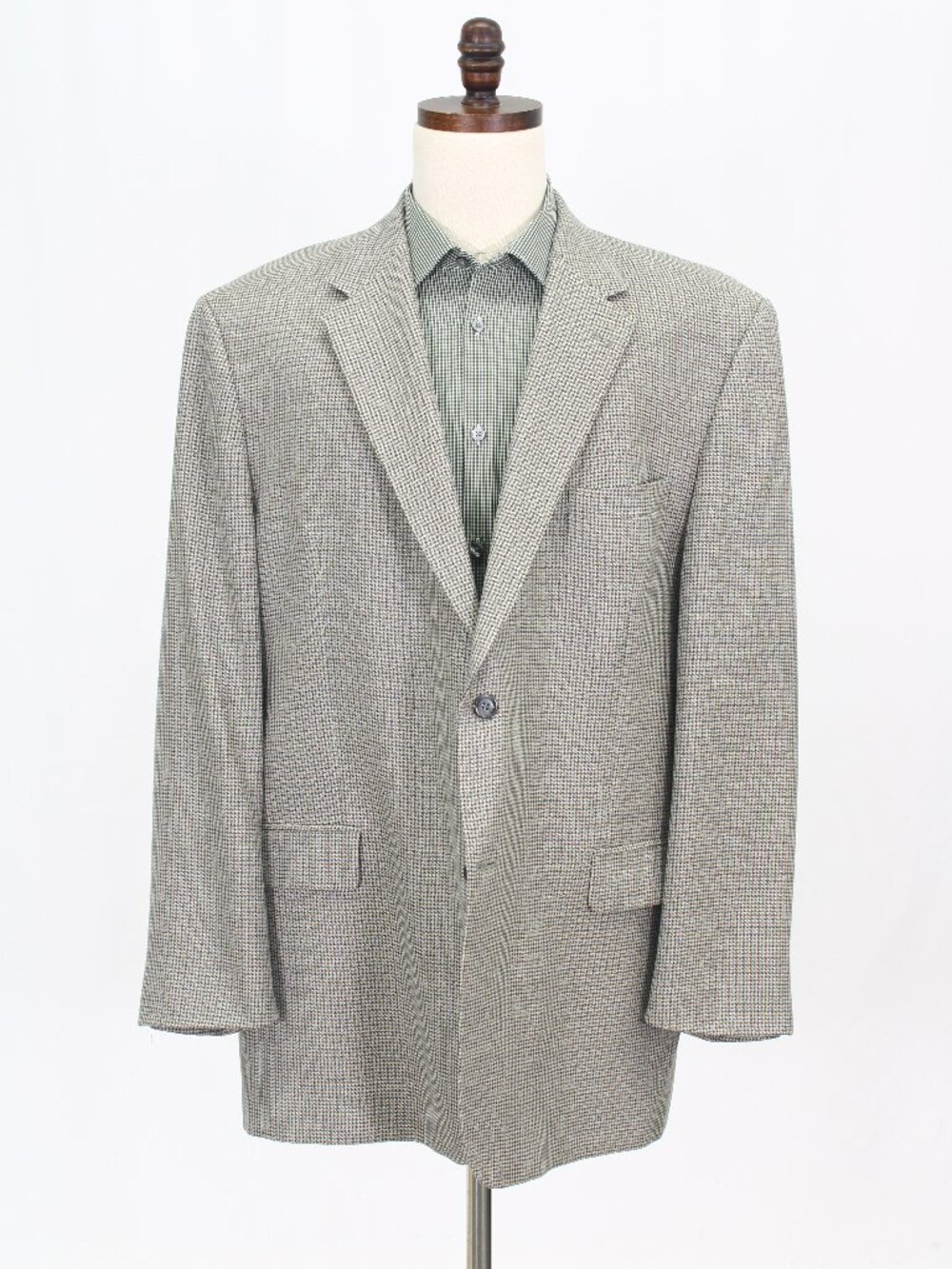 Andrew Fezza 48L Gray Blazer Sport Coat Jacket 2-Button Check W685